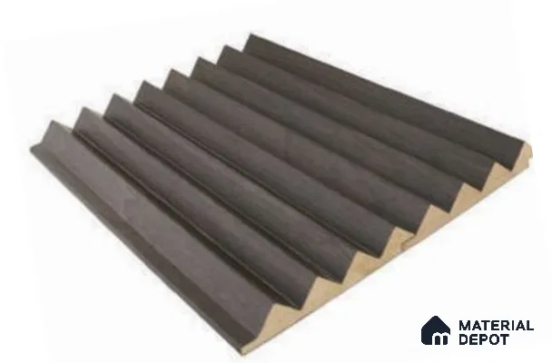 Black Wooden Louver PN 05193 9 ft x 4.7 inch MDF Panel - 18 mm | Suitable for Feature Wall, TV Unit & Living Room | Width is Subjected to 5% Variation